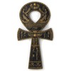 Veronese Design 16 Inch Egyptian Ankh Resin Wall Sculpture Black
