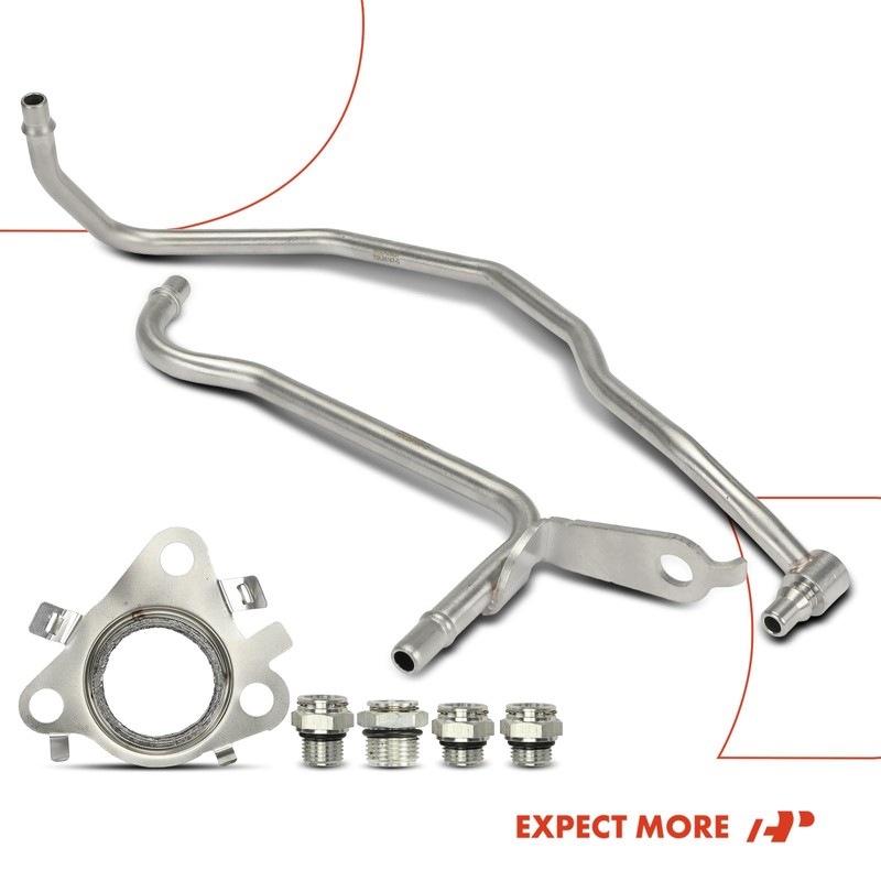 A-Premium Driver Side Turbo Coolant Line Kit Compatible with Ford