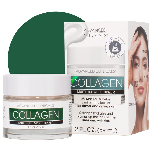 Advanced Clinicals Collagen Cream Gel-Like Facial Lotion | Collagen Peptide