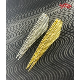 Vintage Lowrider ORIGINAL VINTAGE LOWRIDER 20" SQUARE TWISTED BICYCLE FRAME INSERT CHROME OR GOLD - Gold