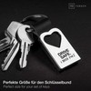 FABACH Heart Keyring with Engraving Made of Leather - Drive
