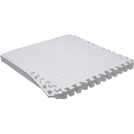 Venbytech for 8 White Exercise Mat EVA Foam Interlocking Tile Gym Floor Fitness Yoga Workout