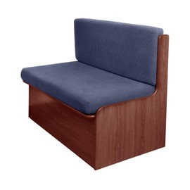 FUANGUI RV Dinette Cushion Covers Stretch Camper Cushion Cover Booth Seats Replacement RV Cushion Covers Washable Sofa Furniture Protector (Navy Blue, 1 Bench Cover & 1 Backrest Cover)