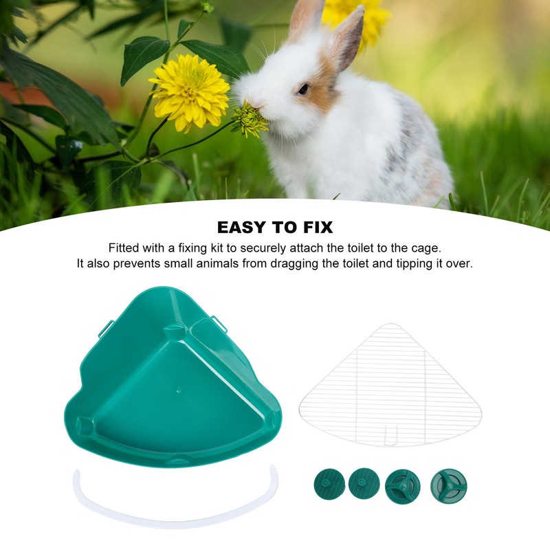 Small Animal Litter Box Fanshaped Rabbit Corner Toilet Box Potty