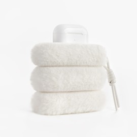 Comfyable Cute Faux Fur Coin Purse, Rice, Travel