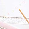 Karjiaja 4 PCS Plastic Folding Ruler 30Cm Transparent Ruler Geometric