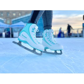 Riedell Skates - Soar Adult Ice Skates- Recreational Soft Beginner Figure Ice Skates | Mint | Size 9