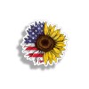 Real Sticky 4" USA Flag Sunflower Sticker Sun Flower Laptop