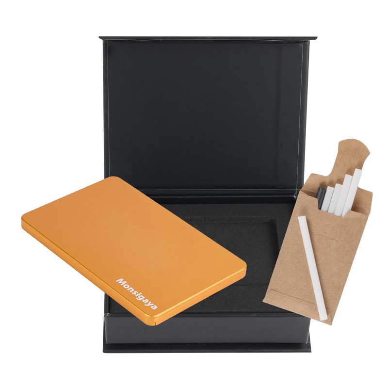 Monsigaya Ultra-thin Edition 20 Compartment Metal Storage Box(Golden)