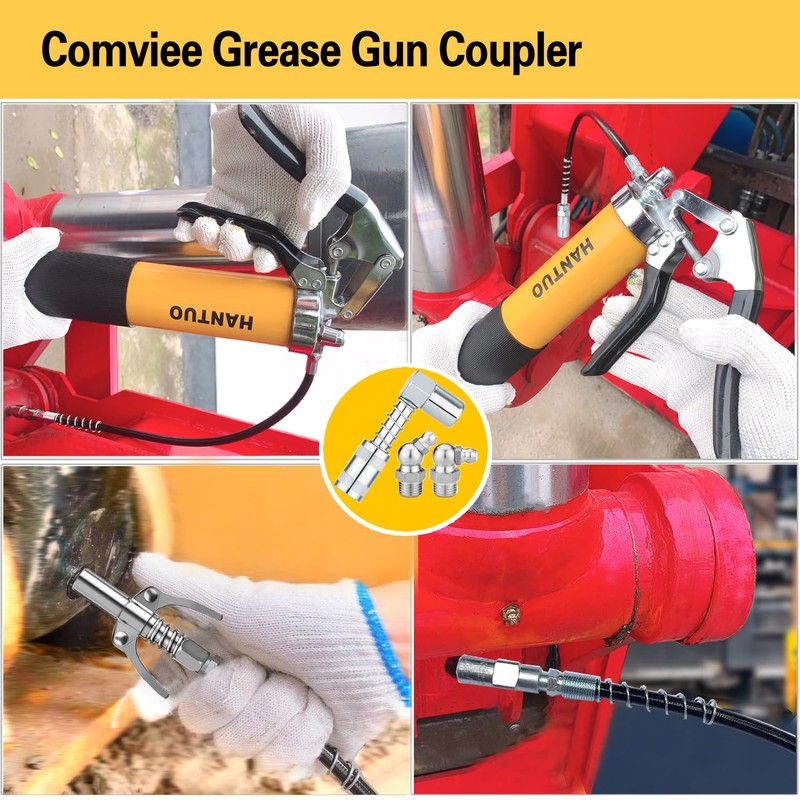 Grease Gun with Quick Release Coupler, 8000 PSI Heavy Duty