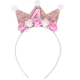 WANTUSHUI Crown Birthday 3 Years Girl Birthday Decoration, Birthday Crown Girl Gift, Princess Crown Children Boy, Princess Birthday Decoration Scarf, Crown Children's Birthday Crown, Birthday (4)