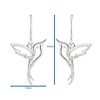 Dew Sterling Silver Hummingbird Drop Earrings