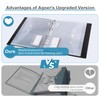 Agoer Plastic Folders A4,24 PCS Saving Space Plastic Wallets A4