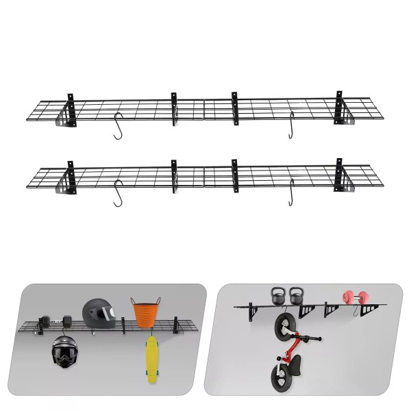 CNCEST 2 Pcs Garage Shelf Heavy Duty Floating Storage Wall