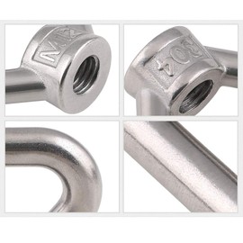 BOZONLI M6 Lifting Eye Nut 304 Stainless Steel Ring Eye Bolts Threaded Nuts 3 pcs