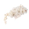 Frcolor Handmade Bridal Flower Side Hair Clip With Tulle Flowers,