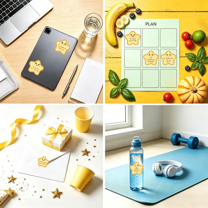 500pcs Gold Star Stickers, Funny Star Stickers for Coworkers, Friends,
