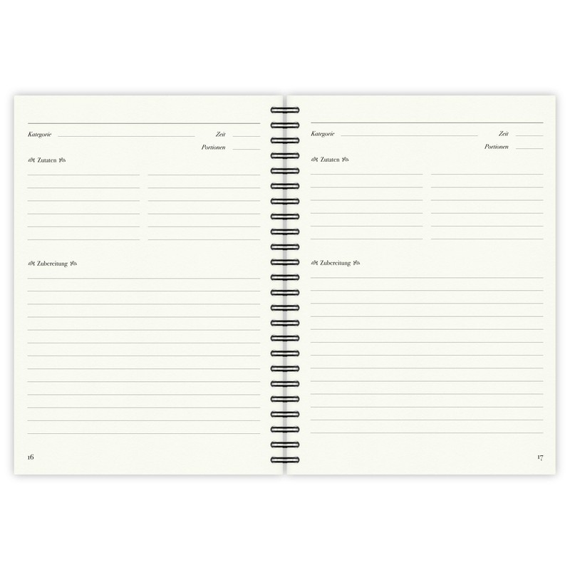 etmamu 265 Recipe Book for Writing Yourself, DIY Cookbook Ring