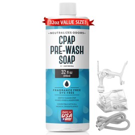 IMPRESA Concentrated CPAP Prewash Soap - 32 Fl Oz - Clear Formula, Unscented Soap - Odor Removal, Respiratory Equipment Cleaner - Gentle on Equipment, Medical Tubing Cleaning Solution