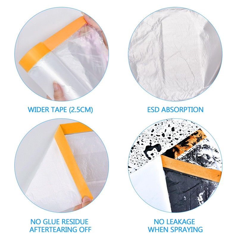 LLPT Tape and Drape Pre-Taped Masking Film | 2-Pack |