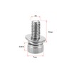 sourcing map M4 x 10mm Stainless Steel Hex Socket Head
