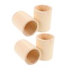 jojofuny 4pcs Wooden Pen Holder Set Pinewood Desk Organizer for