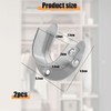 SJJJS 2 Pieces Pipe Brackets Clothes Rail Stainless Steel Adjustable