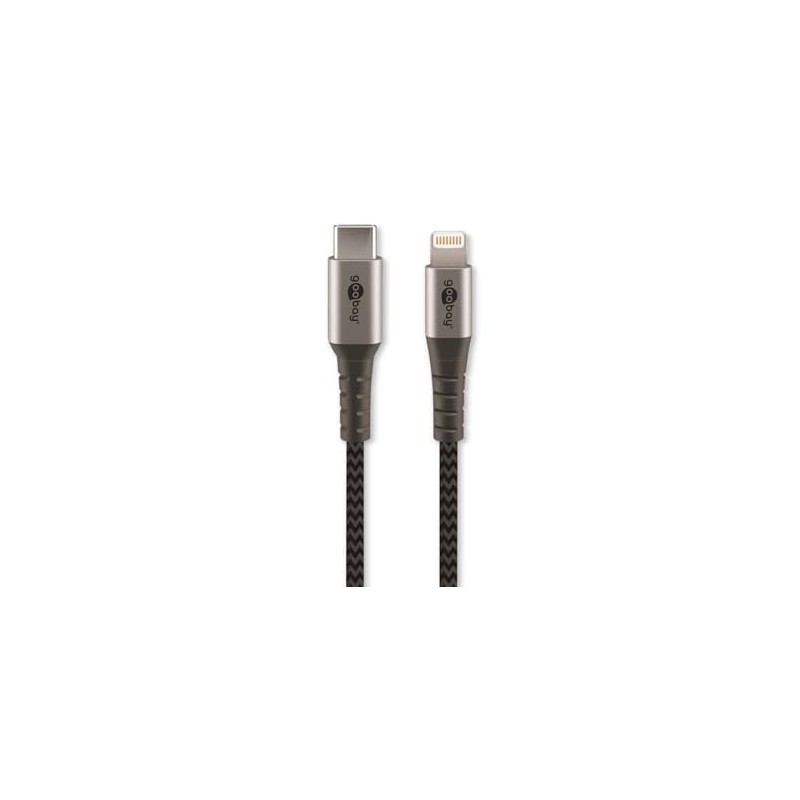 goobay Lightning USB-C Lade- und Synchronisationskabel, 0,5m