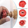 PATIKIL Outside Faucet Handle Square Stem Hole 7x7mm, ABS Round