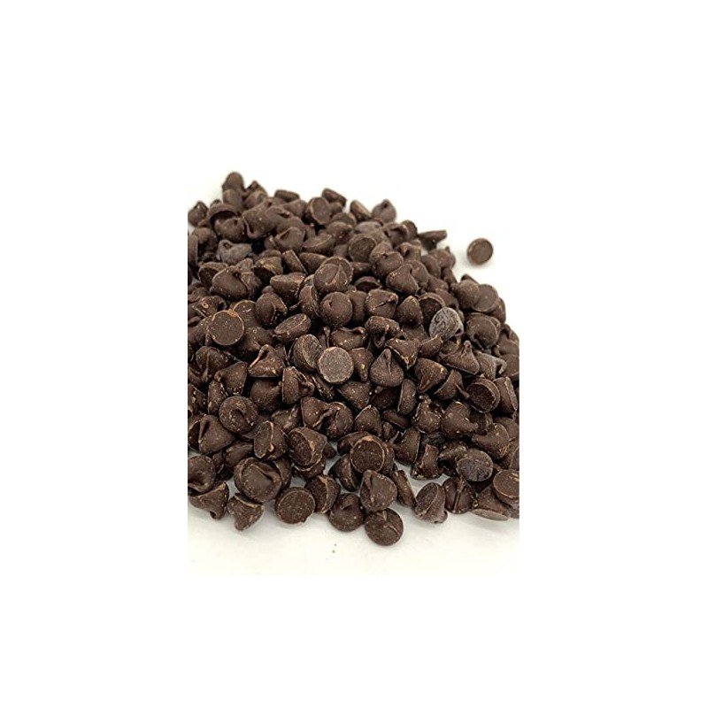Sugar Free Dark Chocolate Chips, (1lb Resealable Zip Lock Bag)