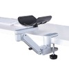 Frassie Silver Clamp-on Desk Arm Support Rest Ergonomic Release Stress