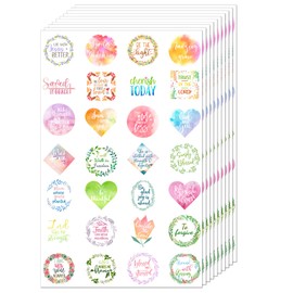 840 Pieces Bible Stickers for Journaling, Inspirational Bible Verse Stickers Watercolor Christian Water Bottle Sticker Religious Scrapbooking Sticker Bible Faith Decals Christian Gift for Laptop Phone