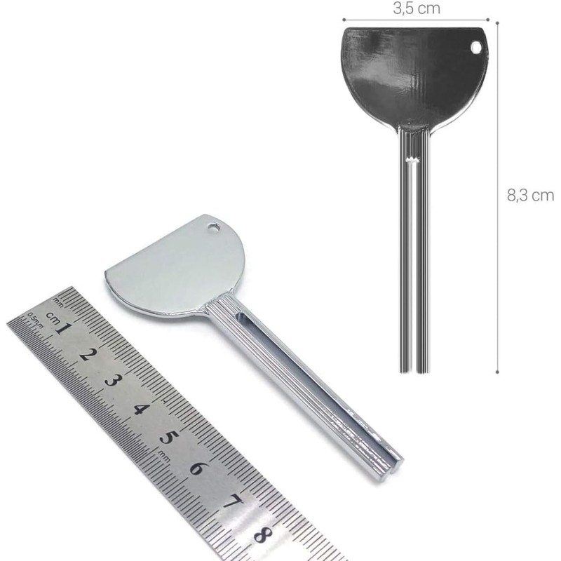 2 Pieces Silver Metal Tube Squeezer for Salon Toothpaste Tube
