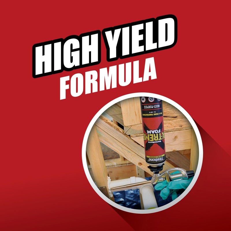 Titebond X-TREME Multi-Purpose Foam Sealant, Polyurethane Foam, Insulation Foam, Spray