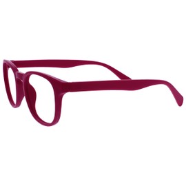 OPULIZE-Paquete de 2 gafas de lectura Pop Retro Round Smooth Matt Pink Purple para hombre y mujer con bisagras de resorte RR245 +3.50