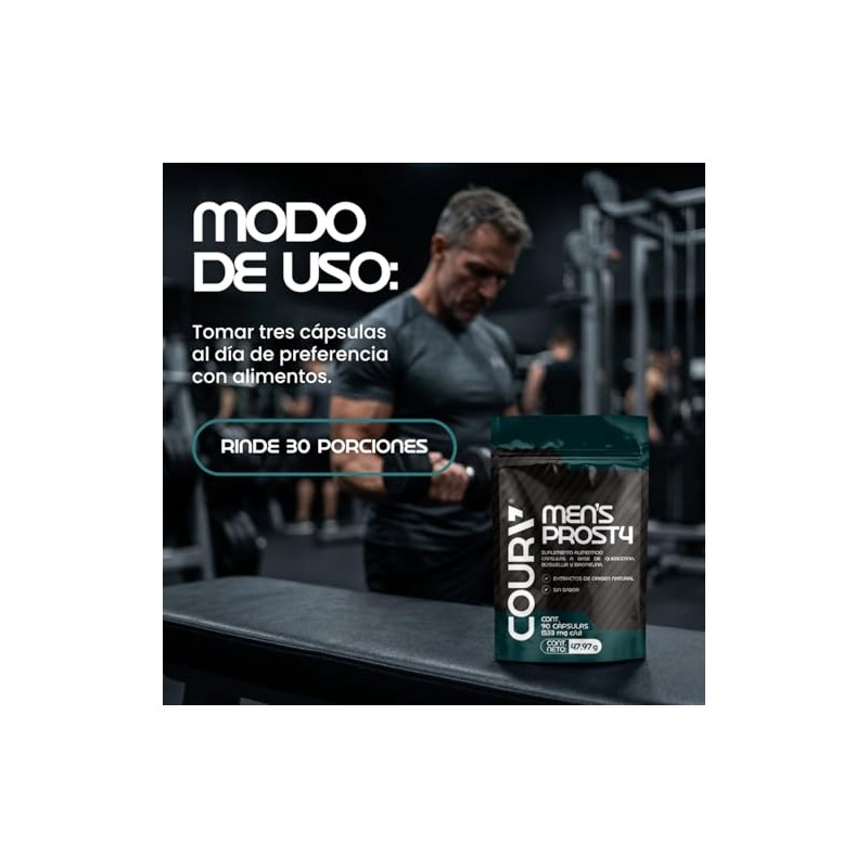 COURA - Mens Prost4 - Con Quercetina, Cúrcuma, Boswellia y