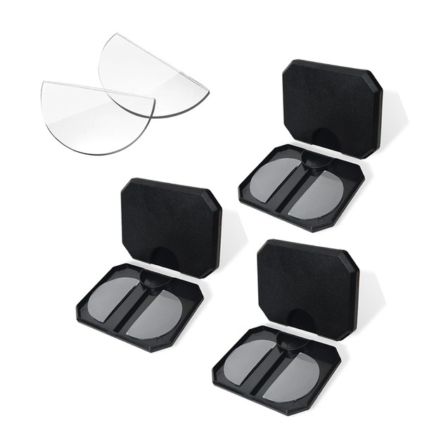MZWOTO 3 Pack Stick On Lenses for Sunglasses, Reusable Magnifying