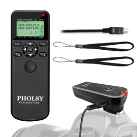 PHOLSY Timer Remote for Nikon Remote Shutter Release N10 Wireless Remote Control Compatible with Nikon Z5, Z7 II, Z6 II, D750, D780, D7500, D7200, D7000, D5600, D5500, D5300, D90, P1000, P7700, P7800