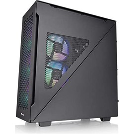 Thermaltake Divider 500 TG Air Black Color Mid Tower Computer Case with 1 120mm standard fan, 1 120mm rear fan, 2 mesh panel, 2 tempered glass window + 2 symmetrical triangular panels CA-1T4-00M1WN-02
