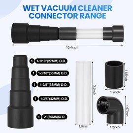 Wet Vac Attachment AC HVAC Drain Line Unclogger 3/4",1" Vacuum Adapter to Unclog and Evacuate Cleaner Tool Transparent Tube 2.5mm Thick PVC Pipes