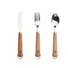 LAGUIOLE - Set of 3 Picnic Cutlery - Beech Wood