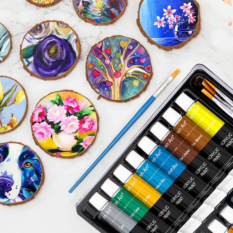 Aen Art Acrylic Paint Set for Pumpkin Painting, 16 Colors