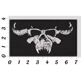 Unbranded Danzig Skull Patch Orange 7" Custom Embroidered Patch