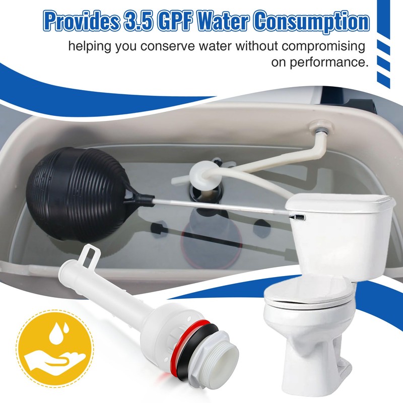 Dreyoo Flush Valve Compatible with 210-11-1/2", Compatible with Mansfield Toilet
