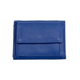 Josephine Osthoff 940 Women's Purse Small Wallet Men's Slim Coin Purse with Coin Compartment Genuine Leather RFID Protection, royal, coin purse
