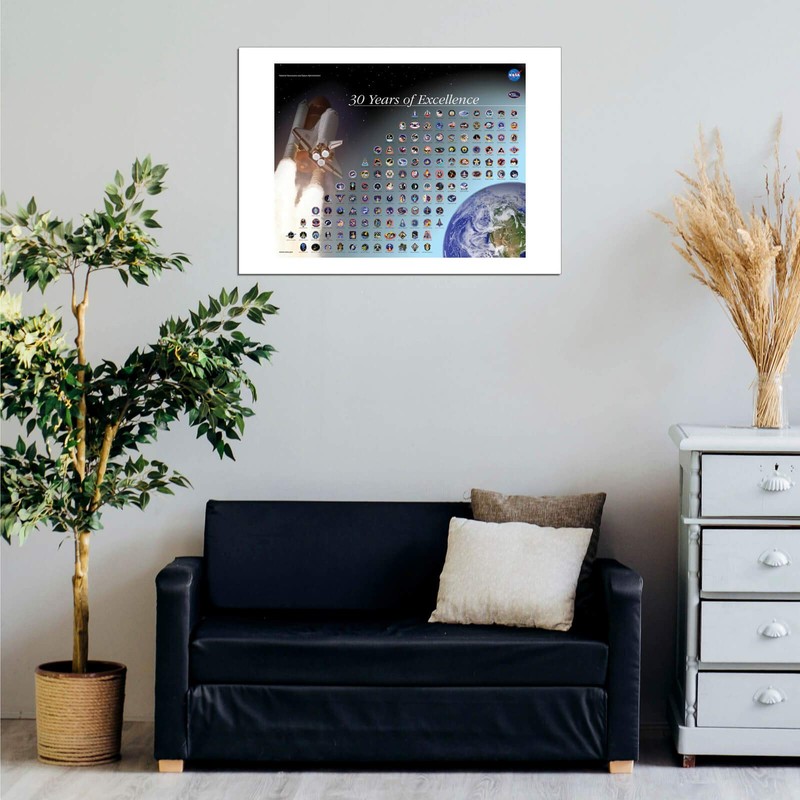 Spiffing Prints NASA - Mission Patch Poster - Small -