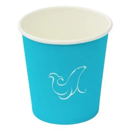 Vaso Cartón Biodegradable UniSeal Azul Ecológico 118mL Desechable                                                                                     