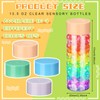 Hoolerry 16 Pcs Empty Plastic Sensory Bottles with Lids Reusable