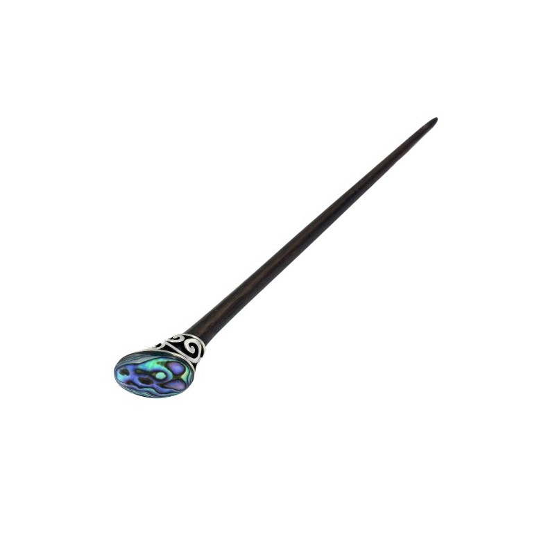 ISLAND PIERCINGS HN163 Handmade Wooden Hair Pin with Mother of