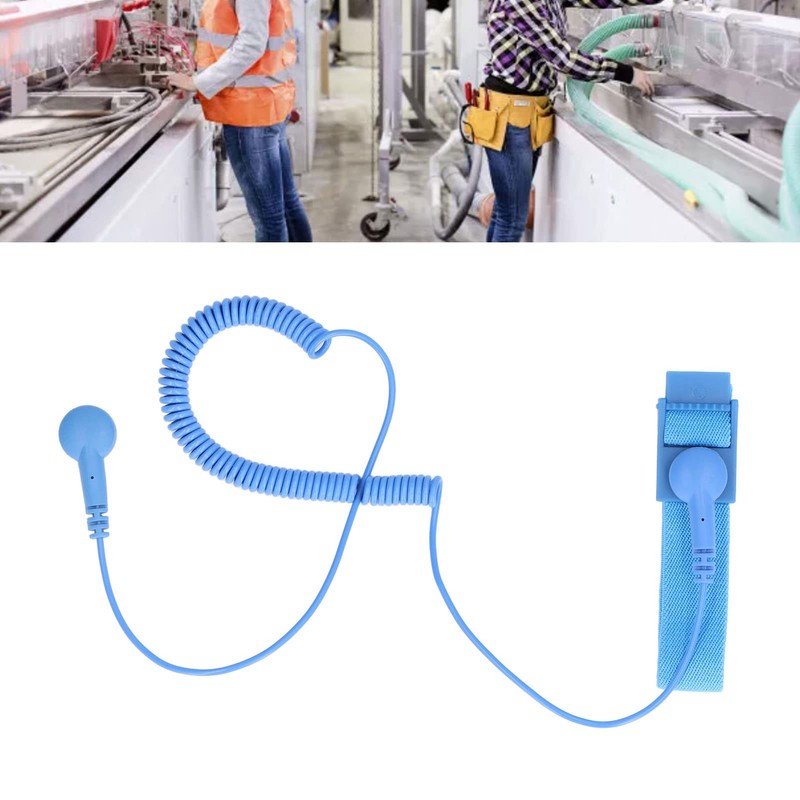 Antistatic Wrist Strap, Reusable ESD Bracelet with Ground Cable, Adjustable